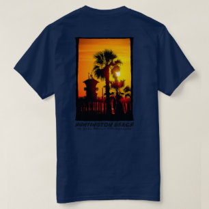 Camiseta Palmeras del atardecer de Huntington Beach