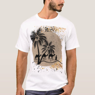 Camiseta Palmeras del desierto y Camellos Tee