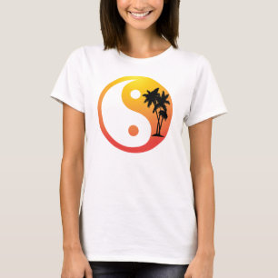 Camiseta Palmeras en el tanque de los espaguetis de Yin