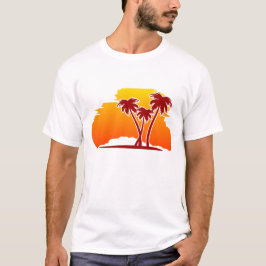 Camiseta Palmeras en la puesta de sol