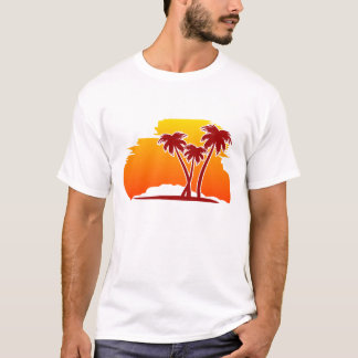 Camiseta Palmeras en la puesta de sol