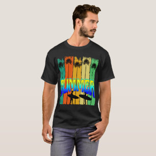 CAMISETA PALMERAS ESTILO VERANO ANTIGUO