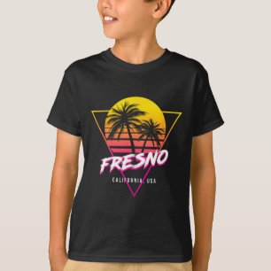 Camiseta Palmeras Fresno California EE. UU. Surf Retro Sol