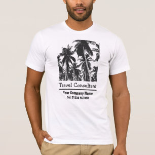 Camiseta Palmeras para Consultor de Viajes o Agente de Viaj