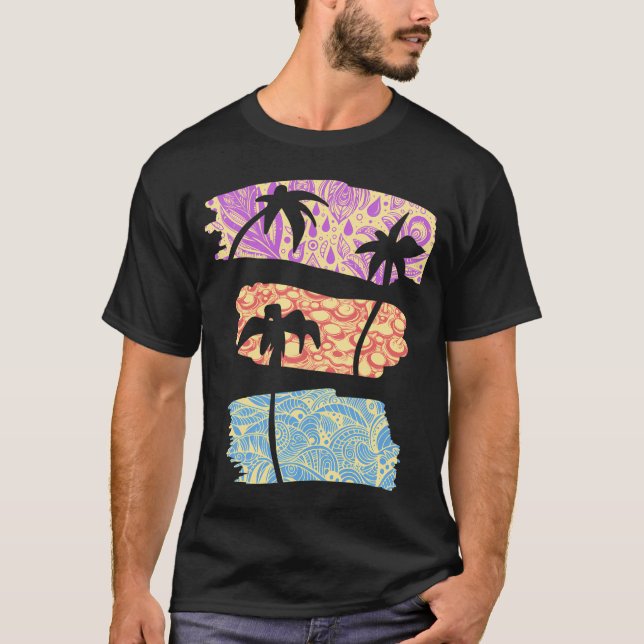 Camiseta Palmeras Pinceles (Anverso)