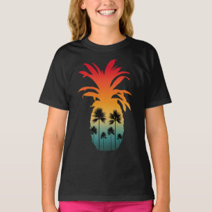 Camiseta PALMERAS PUESTA DE SOL PIÑA DE CALIFORNIA
