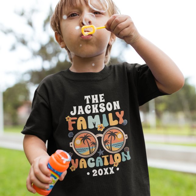 Camiseta Palmeras retro gafas de sol groovic vacaciones fam (Subido por el creador)