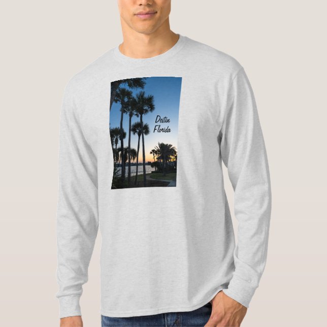 Camiseta Palmeras Sunrise Destin Long Sleeve T-Shirt (Anverso)