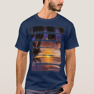 Camiseta Palmeras Tropical Sunset Beach