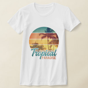 Camiseta palmeras tropicales