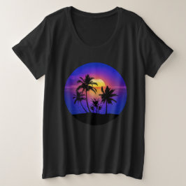 Camiseta Palmeras Tropicales de Atardecer
