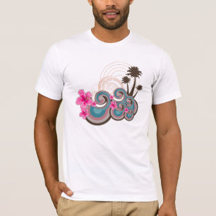 Camiseta Palmeras tropicales de la playa del hibisco de las