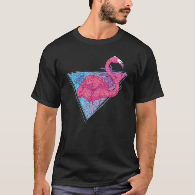 Camiseta Palmeras Tropicales De Vaporwave Pálabas Exóticas  (Anverso)