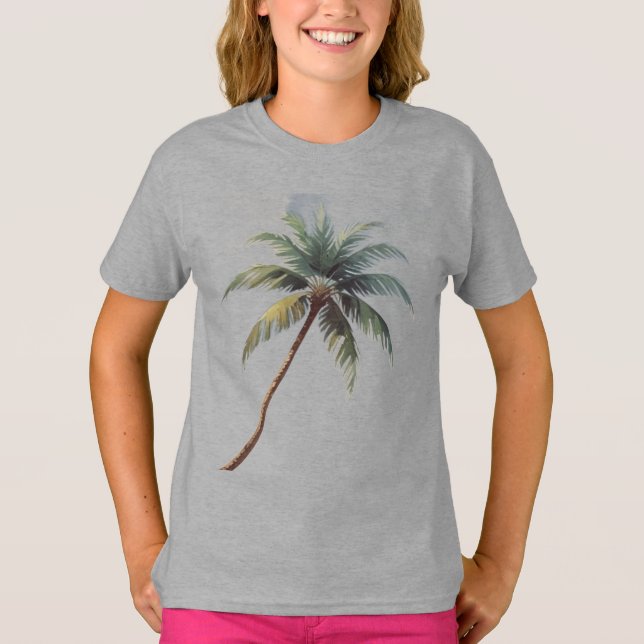 Camiseta Palmeras Viaje hawaiano Honolulu  (Anverso)