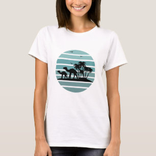 Camiseta palmeras y camellos
