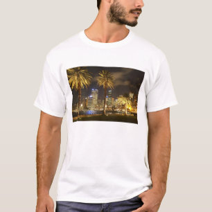 Camiseta Palmeras y CBD en la noche, Sydney, Nuevo Sur