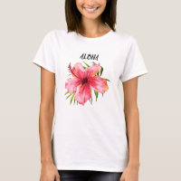 Palmeras y flores de la isla tropical de Aloha