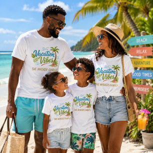 Camiseta Palmeras y recuerdos familiares Vacaciones
