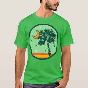 Camiseta palmetto de carolina del sur con luna creciente