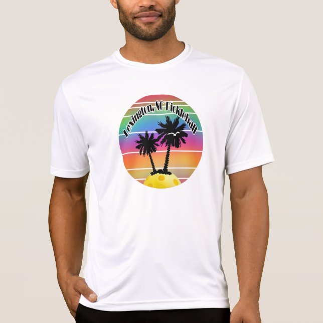 Camiseta Palmetto Trees Sunset Lexington, SC Pickleball (Anverso)