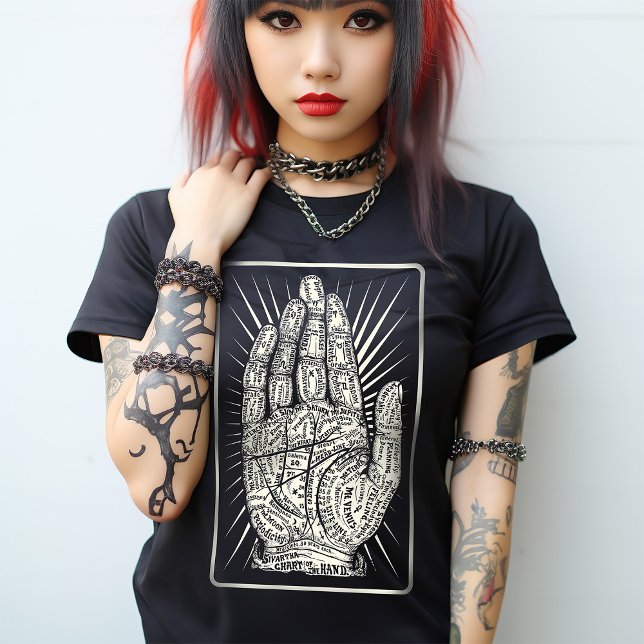 Camiseta Palmistry Mystic Fortune Tarot Mystic Esoteric (Show your love for the dark arts with this palmistry tarot card inspired tshirt.)