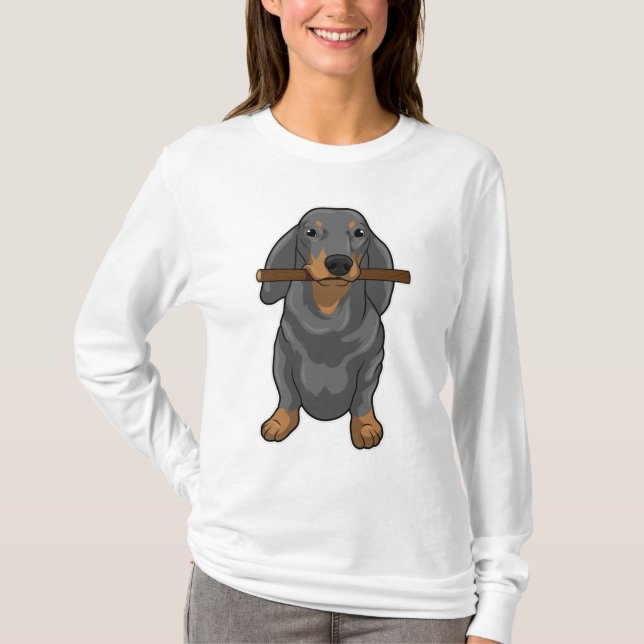 Camiseta Palo Dachshund (Anverso)