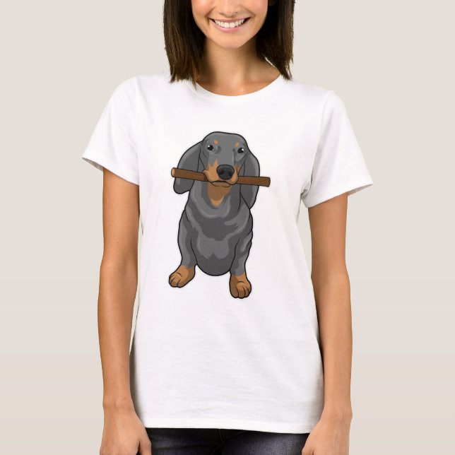 Camiseta Palo Dachshund (Anverso)