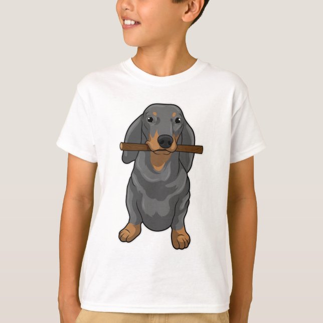 Camiseta Palo Dachshund (Anverso)