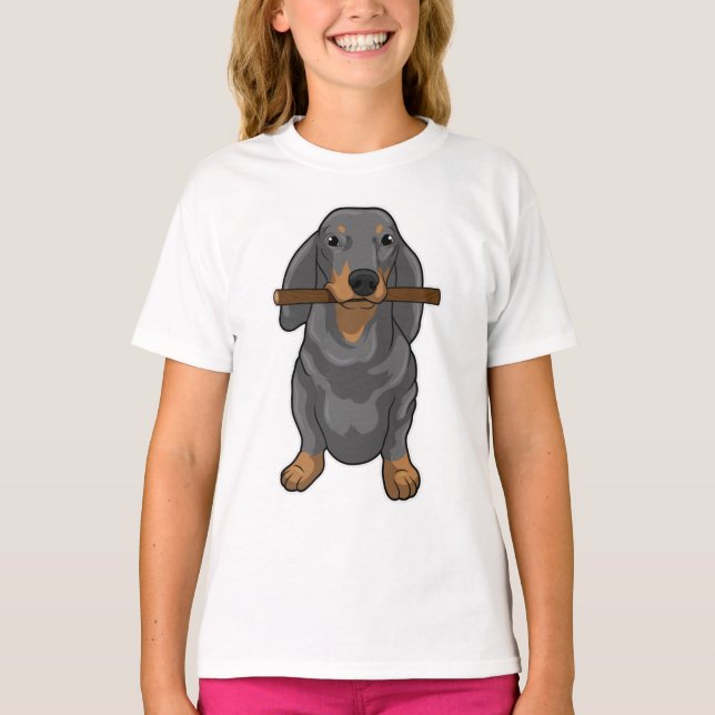 Camiseta Palo Dachshund (Anverso)