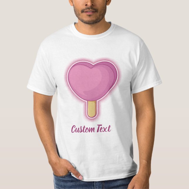 Camiseta Palo de crema de hielo para el corazón (Anverso)