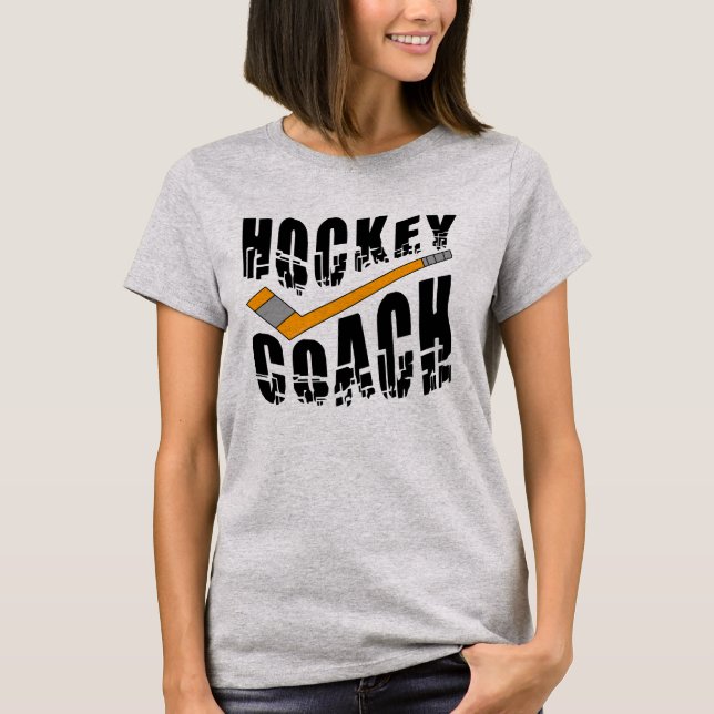 Camiseta Palo de entrenador de hockey (Anverso)