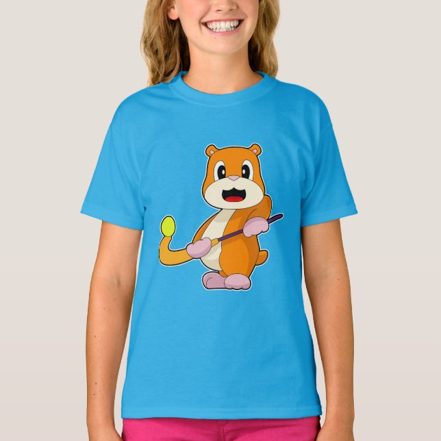 Camiseta Palo de hockey de campo de hámster (Anverso)