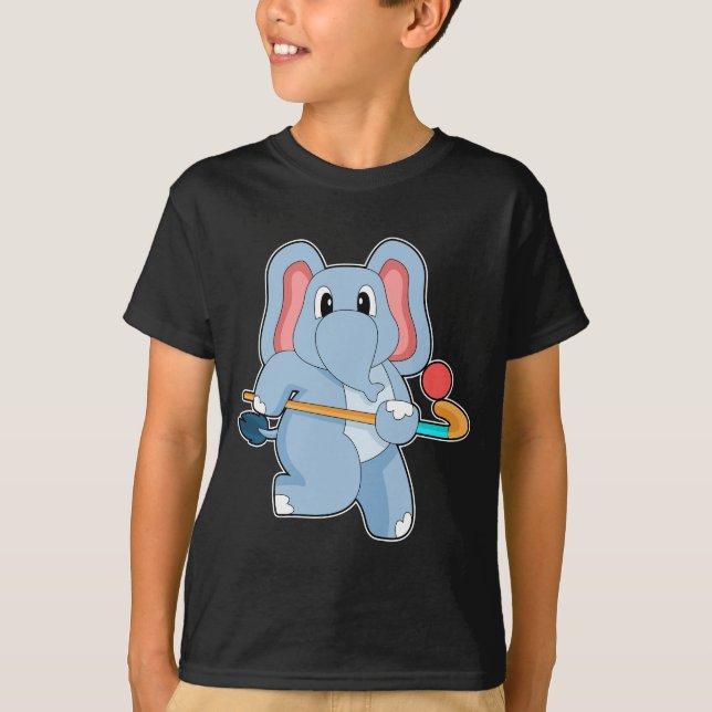Camiseta Palo de hockey sobre elefante (Anverso)