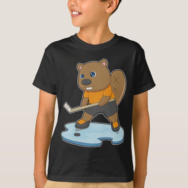 Camiseta Palo de hockey sobre hielo Beaver (Anverso)