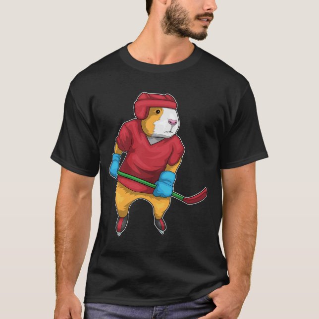 Camiseta Palo de hockey sobre hielo de cerdo guineano (Anverso)