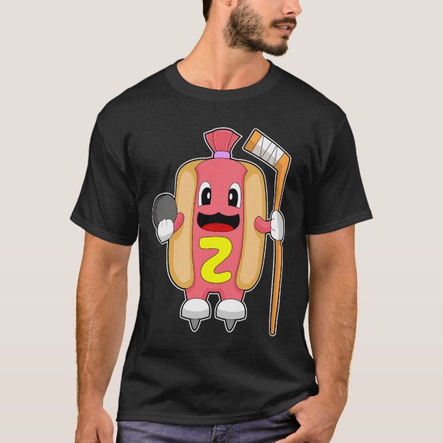 Camiseta Palo de hockey sobre hielo de Hotdog (Anverso)