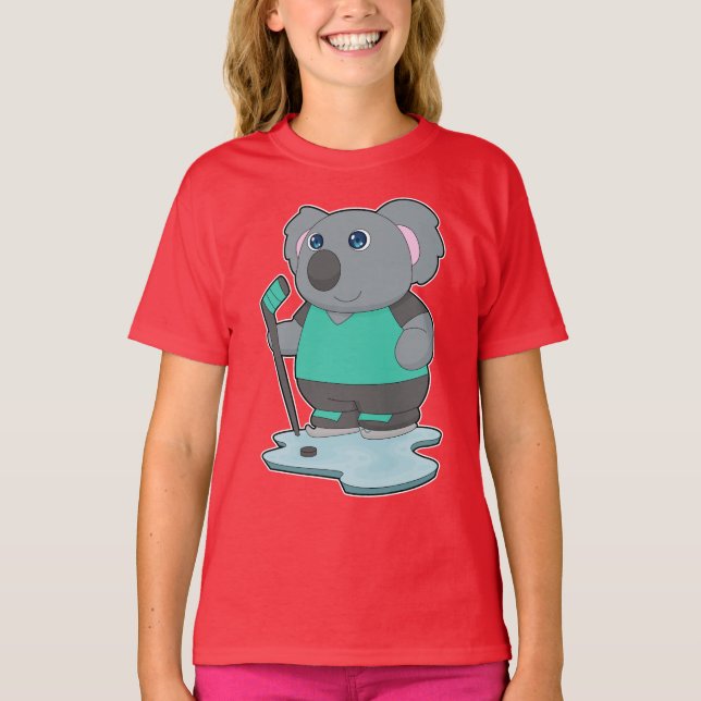 Camiseta Palo de hockey sobre hielo de Koala (Anverso)