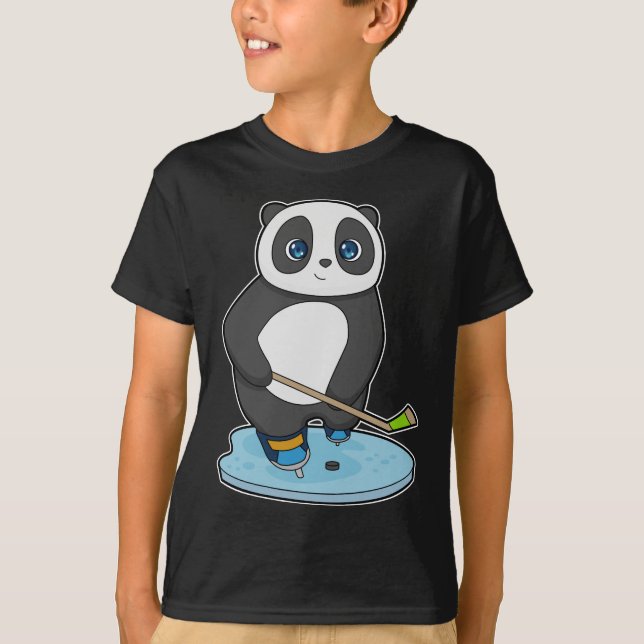 Camiseta Palo de hockey sobre hielo Panda Ice Hockey sobre  (Anverso)