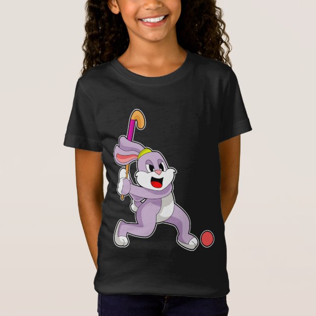 Camiseta Palo de hockey sobre hierba de conejo (Anverso)