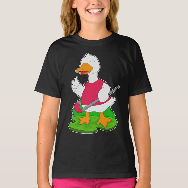 Camiseta Palo de hockey sobre hierba de Duck Field (Anverso)