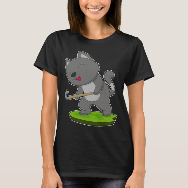 Camiseta Palo de hockey sobre hierba para gato (Anverso)