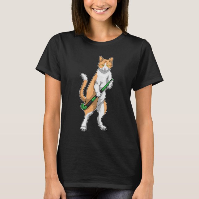 Camiseta Palo de hockey sobre hierba para gato (Anverso)