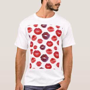 Camiseta Palo de labios de San Valentín, Impresión sin manc