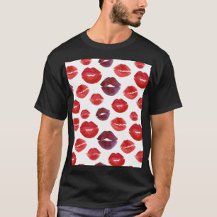 Camiseta Palo de labios de San Valentín, Impresión sin manc