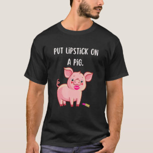Camiseta Palo De Lepstick En Un Lema Divertido De Cumpleaño