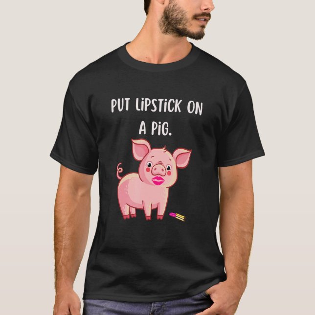 Camiseta Palo De Lepstick En Un Lema Divertido De Cumpleaño (Anverso)