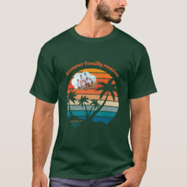 Camiseta Palo de playa de verano de verano de Reunión famil