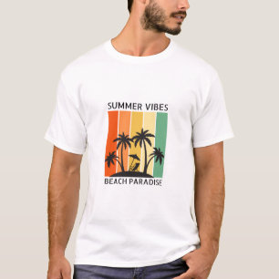 Camiseta Palo de playa de verano de verano de Reunión famil