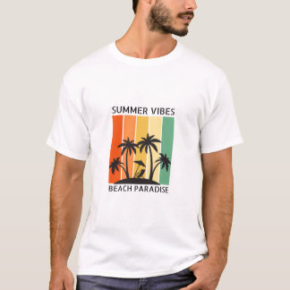 Camiseta Palo de playa de verano de verano de Reunión famil