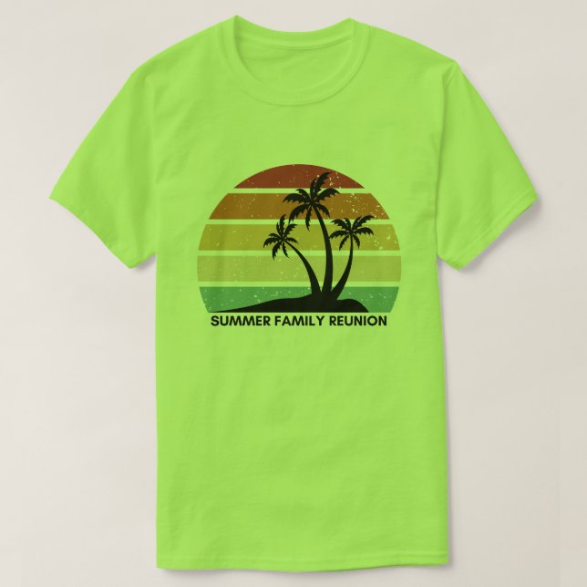 Camiseta Palo de playa de verano de verano de Reunión famil (Diseño del anverso)